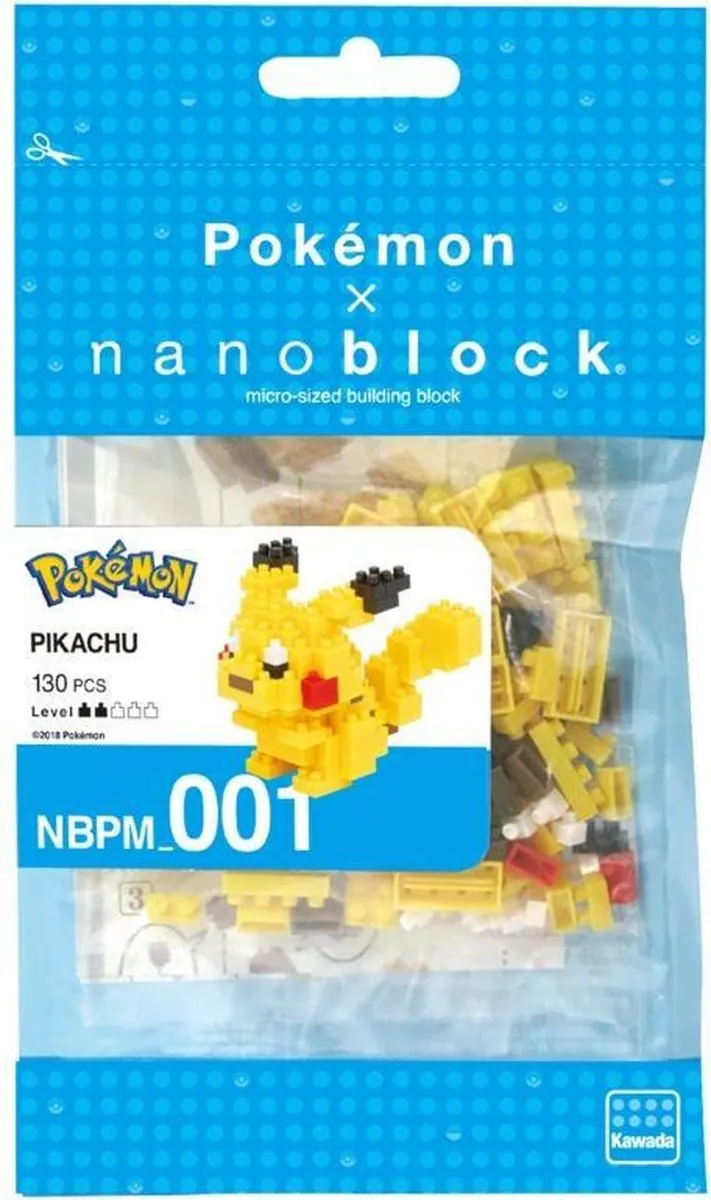 Bandai Namco Nanoblock Pikachu NBPM-001 - 130 Stukken - Multicolor