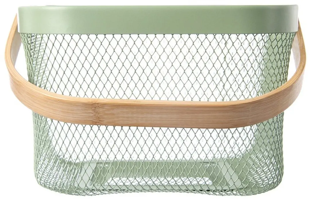 Orion Greenish Serie Metalen Opbergmand - Groen 27x24,5x17,5cm - afbeelding 5 van 6