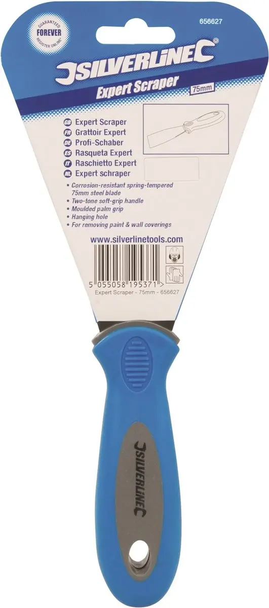 Silverline Expert Schraper 75mm - Blauw