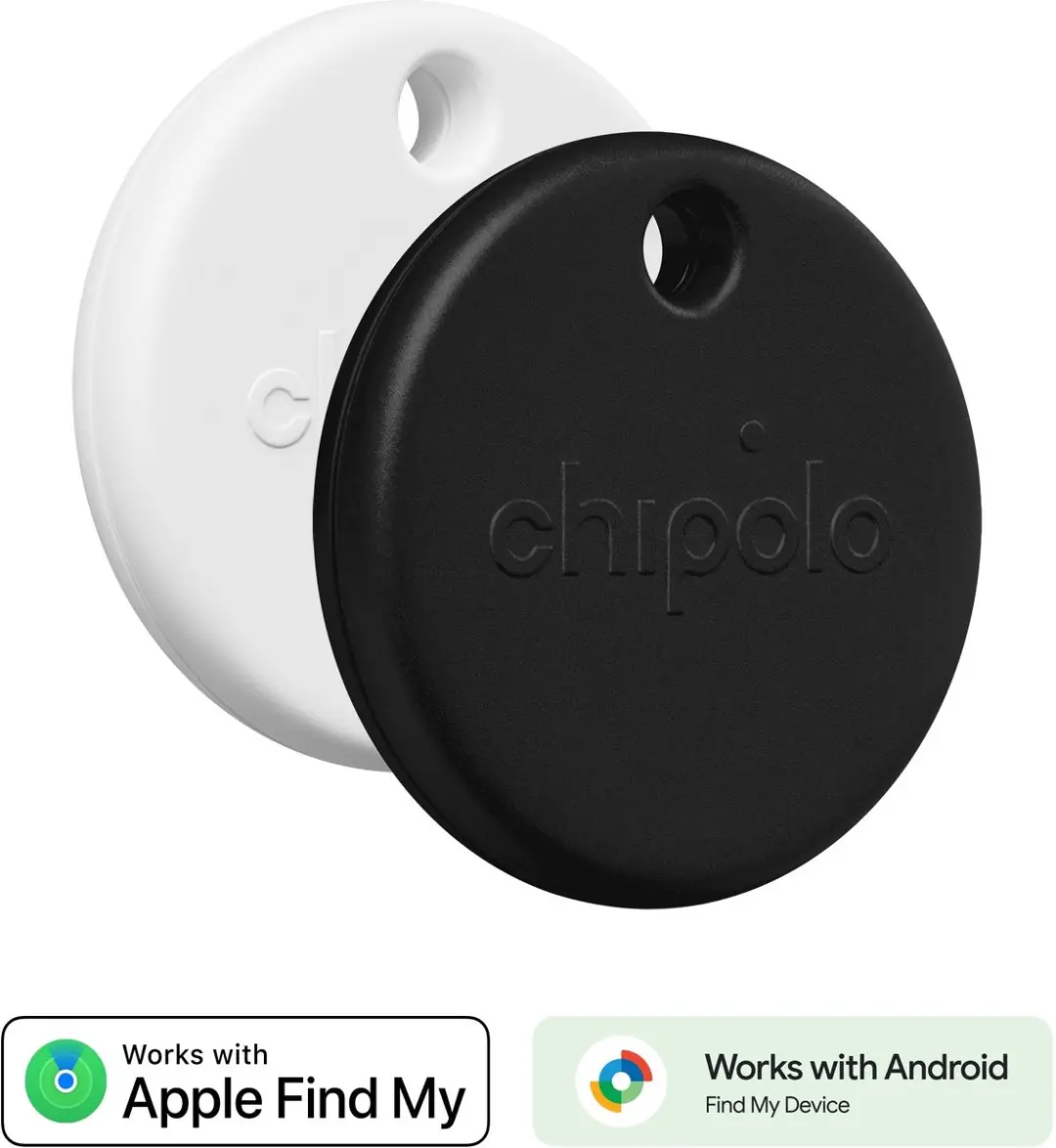 Chipolo POP Bluetooth Tracker - 2 Stuks - 120dB - Zwart & Wit