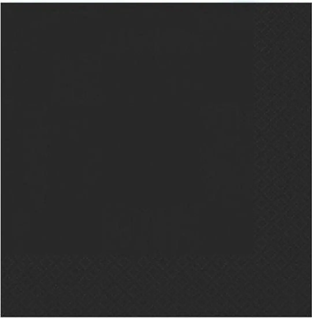 Duni Servetten 3-laags 33x33 - 20 Stuks - Zwart