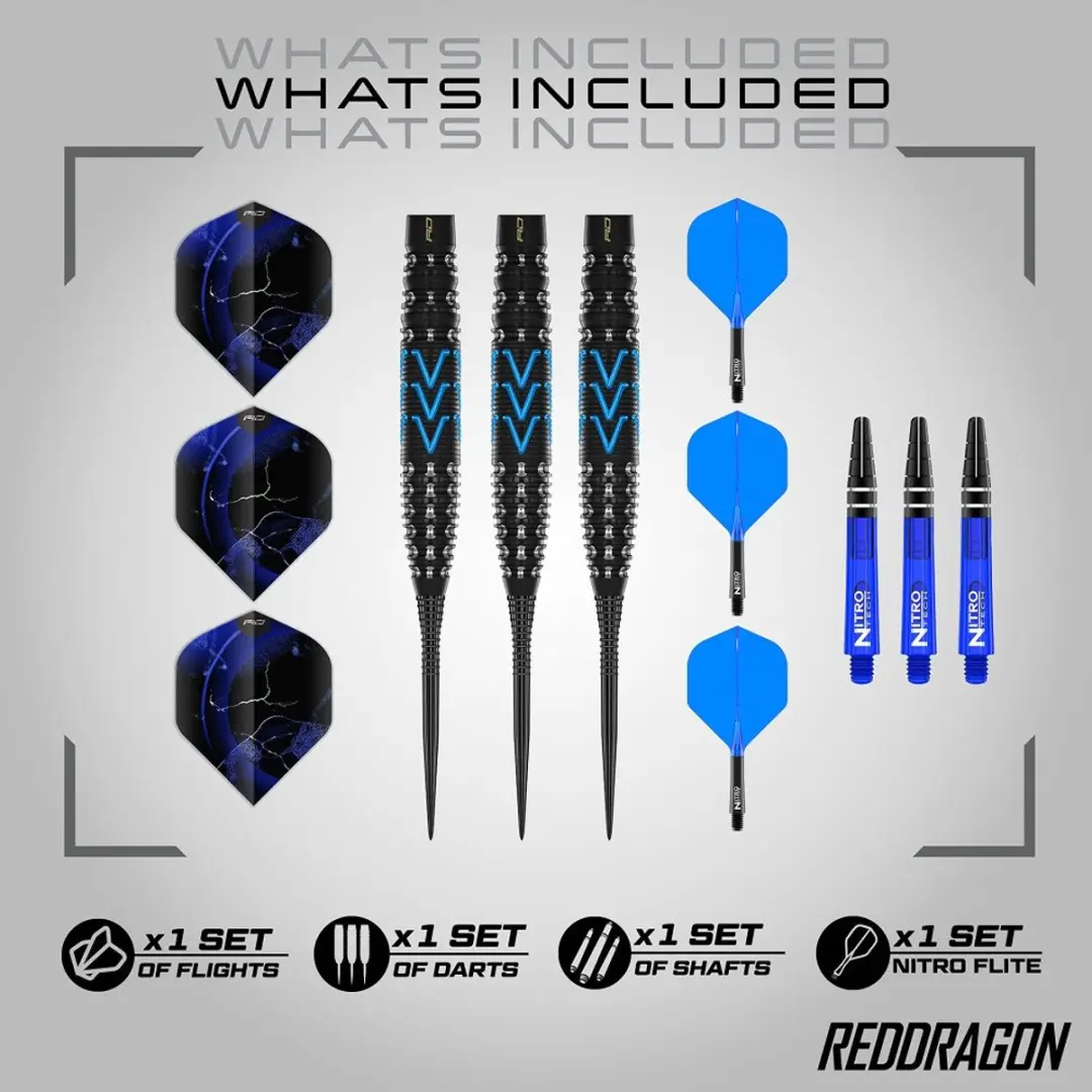 Red Dragon Amp Torpedo Dartpijlen 3 Stuks - Blauw/Zwart