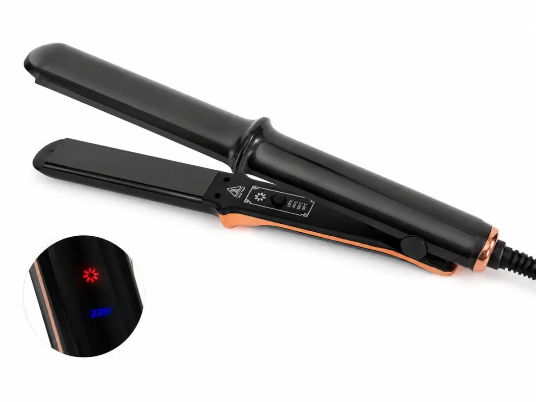 Simple 2-in-1 Keramische Stijltang - 5 Warmtestanden 160-220°C - Zwart/Roségoud