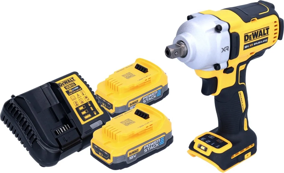 DeWalt DCF892E2 Slagmoersleutel 18V 812Nm - 2x Powerstack 1,7Ah + Lader - afbeelding 2 van 5