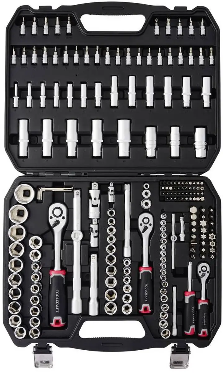 TOOLCRAFT TO-10674597 Bit- en Steeksleutelset 196-delig