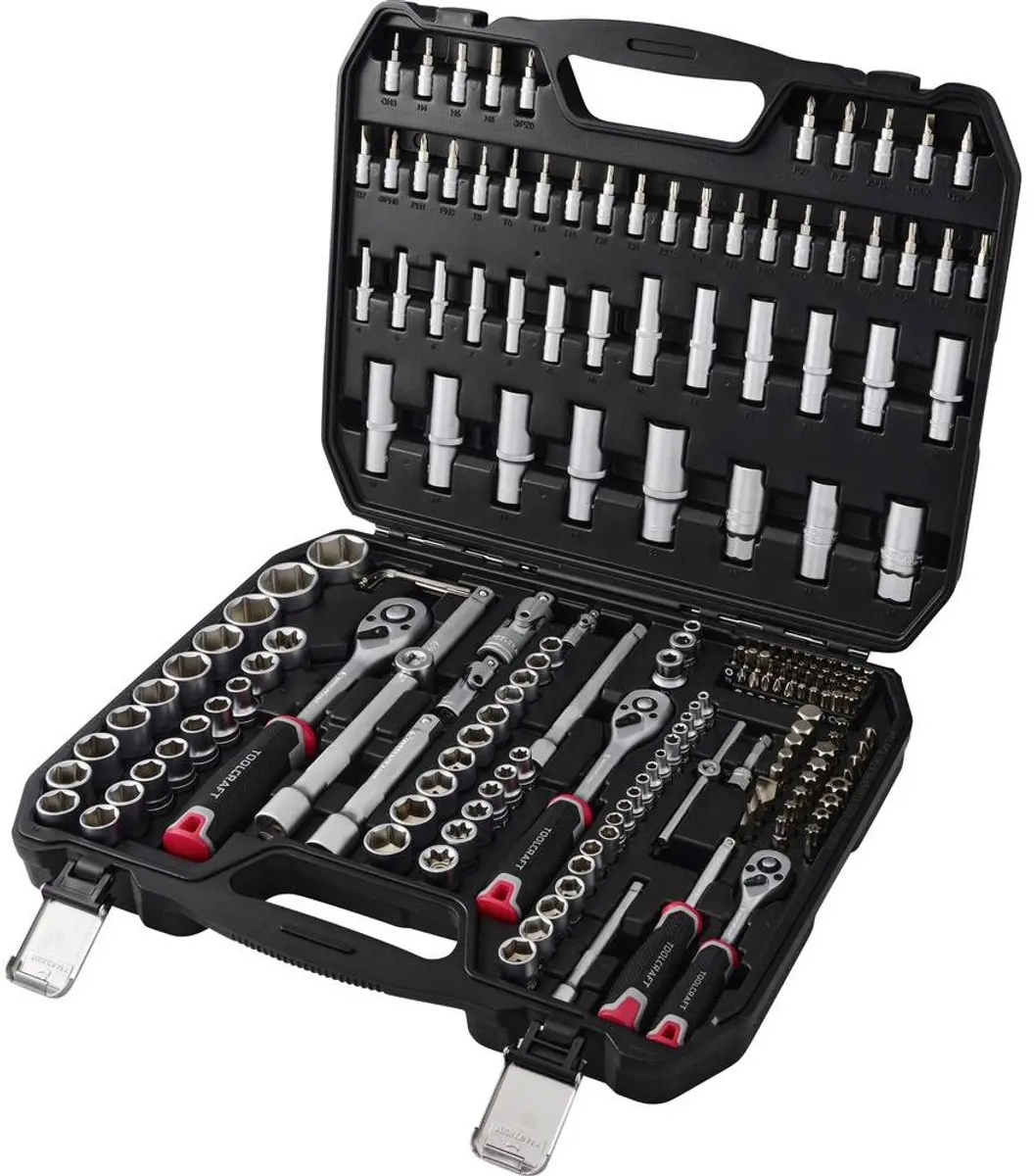 TOOLCRAFT TO-10674597 Bit- en Steeksleutelset 196-delig