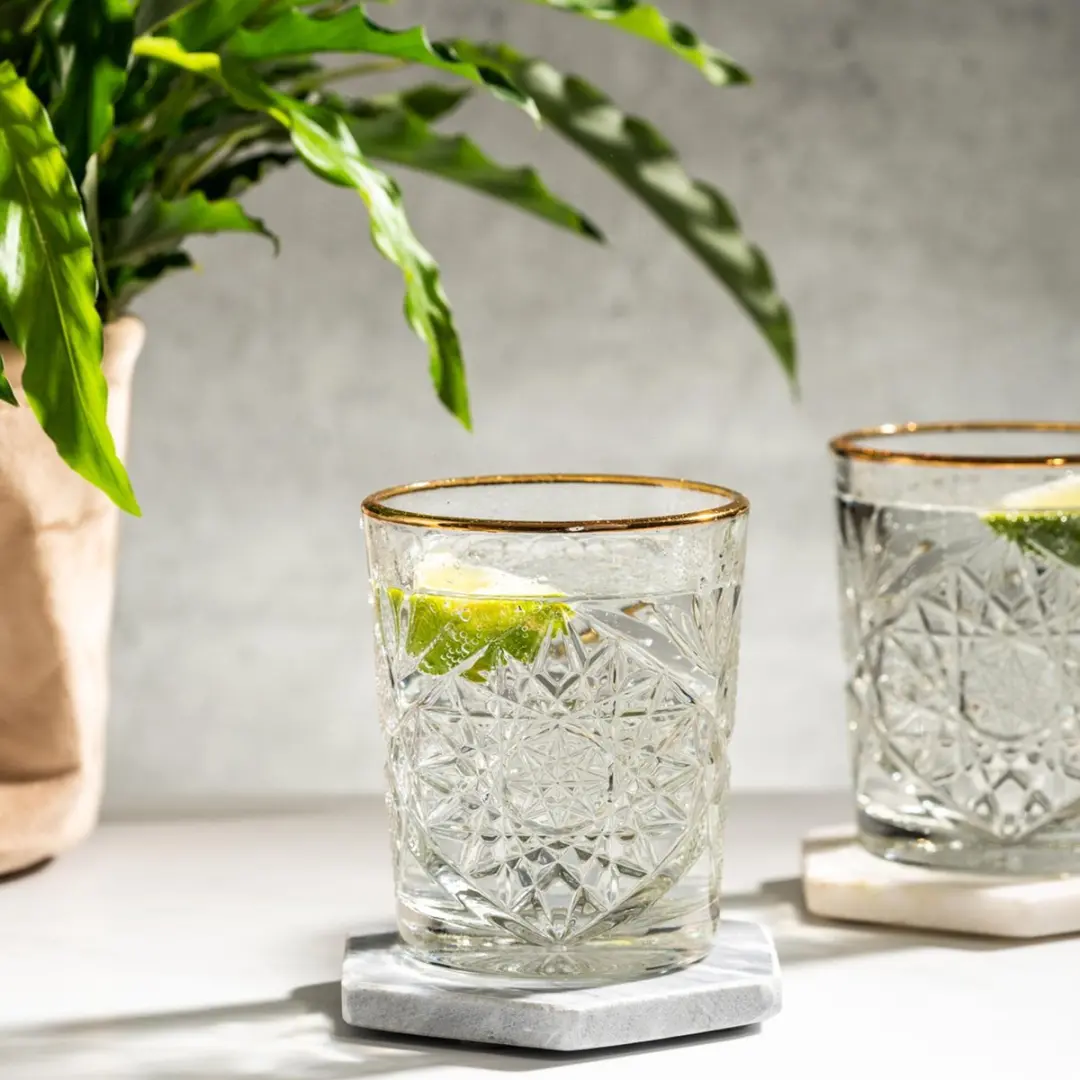 Libbey Hobstar Drinkglas 355ml - 6 Stuks - Goud