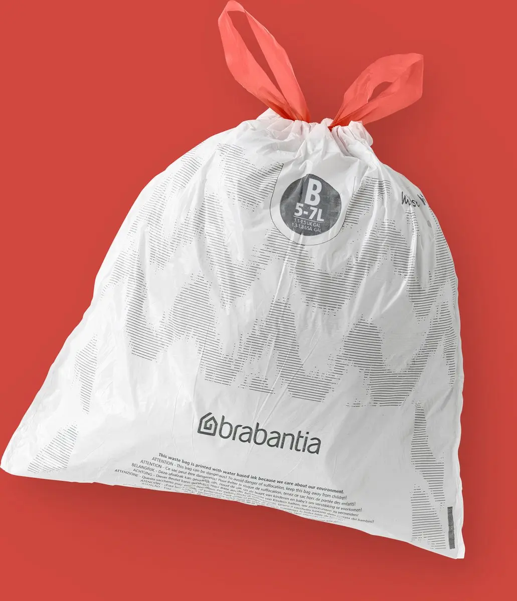 Brabantia PerfectFit Afvalzakken 5-7L - 20 Stuks - Wit - afbeelding 3 van 6