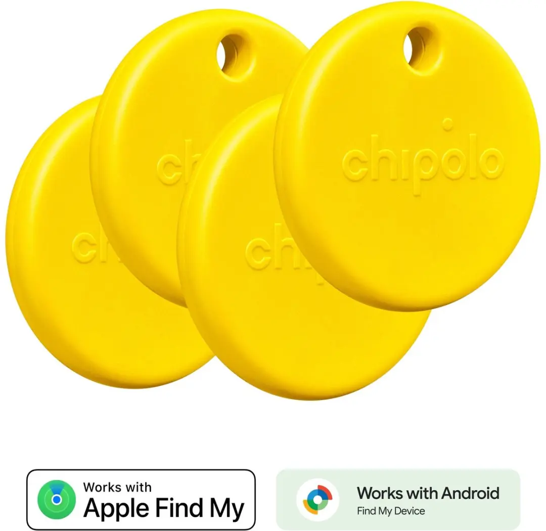 Chipolo POP Bluetooth Tracker 4 Pack - Geel