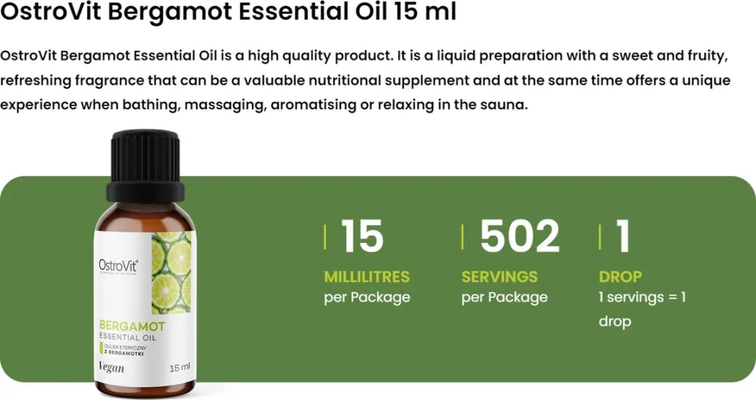 OstroVit Bergamot Essentiële Olie 15ml