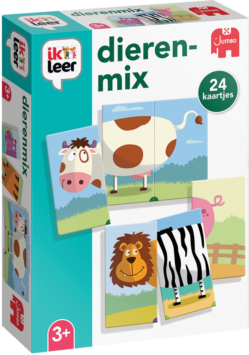Jumbo - Ik Leer dierenmix, Bordspel, Educatief, 3 jaar, 15 min