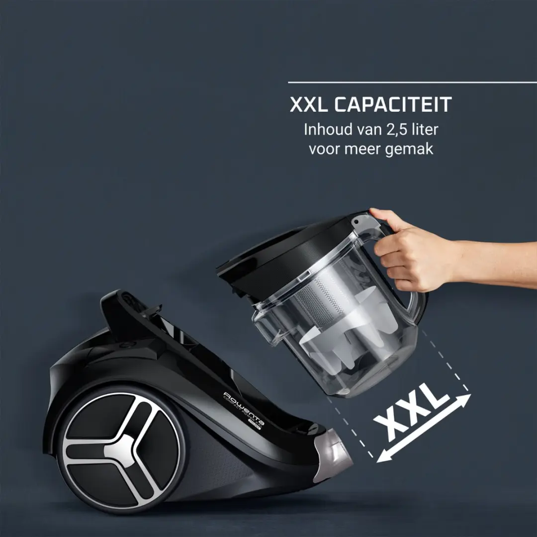 Rowenta Compact Power XXL RO4B36 Stofzuiger - 900W - 1,5L - Zwart/Grijs