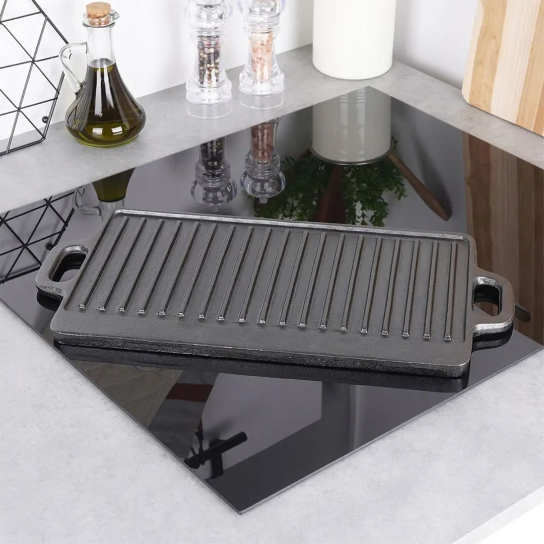 Orion Gietijzeren Grillplaat 45x23cm - Dubbelzijdig