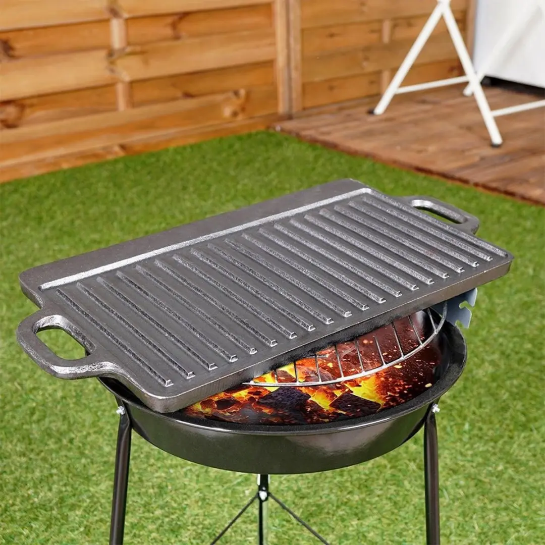 Orion Gietijzeren Grillplaat 45x23cm - Dubbelzijdig - afbeelding 6 van 6