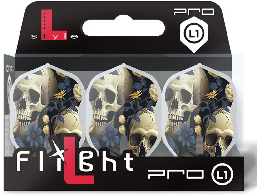 L-Style L1 Pro Skull Dart Flights - 3 Stuks - Multi