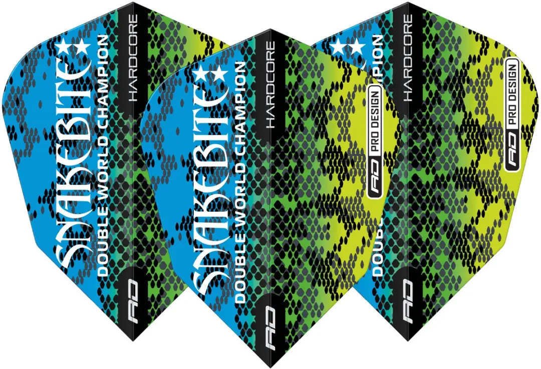 Red Dragon Peter Wright V-Standard Snakebite TF6855 Dart Flights - 3 Stuks