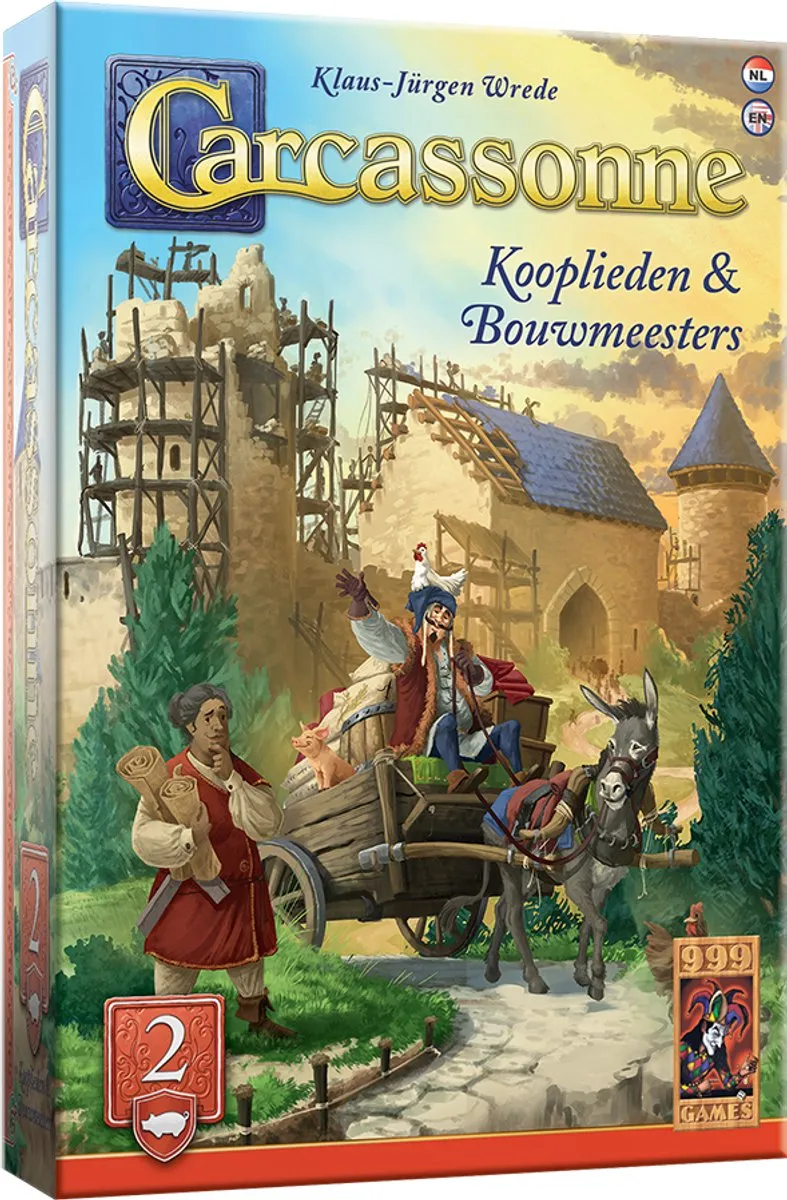 999 Games Carcassonne Kooplieden & Bouwmeesters Uitbreiding 2 - 2-5 Spelers