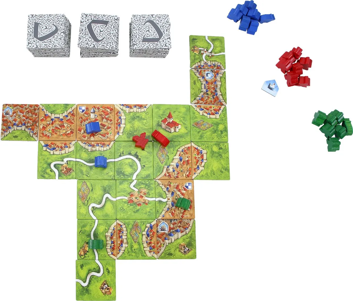 999 Games Carcassonne Kooplieden & Bouwmeesters Uitbreiding 2 - 2-5 Spelers - afbeelding 6 van 6