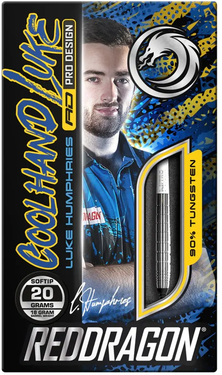 Red Dragon Luke Humphries TX1 90% Darts - 3 Stuks - Zilver