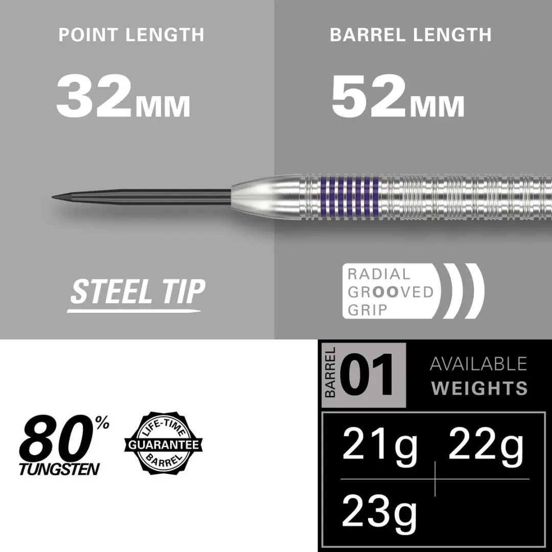 Target Luke The Nuke Littler 80% Dartpijlen - 3 Stuks