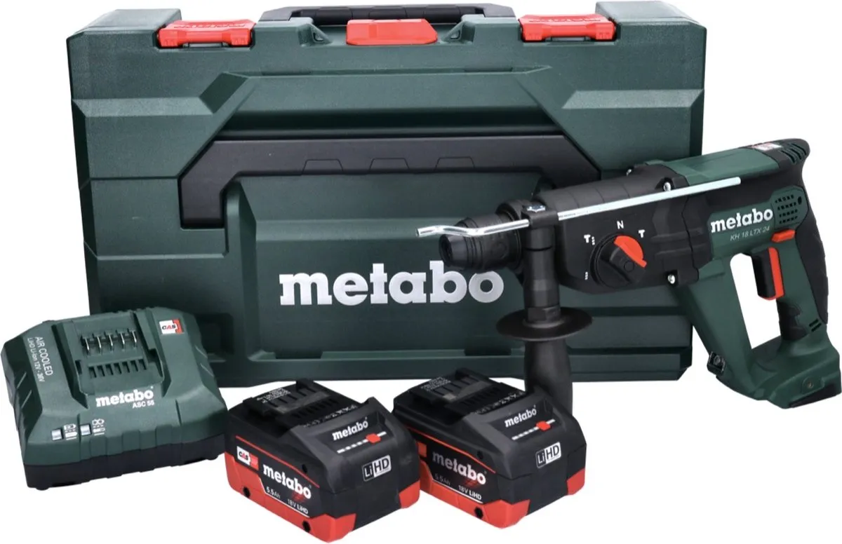 Metabo KH 18 LTX 24 Accu CombiHamer - 2,1J SDS-plus - 2x 5,5Ah - afbeelding 2 van 5