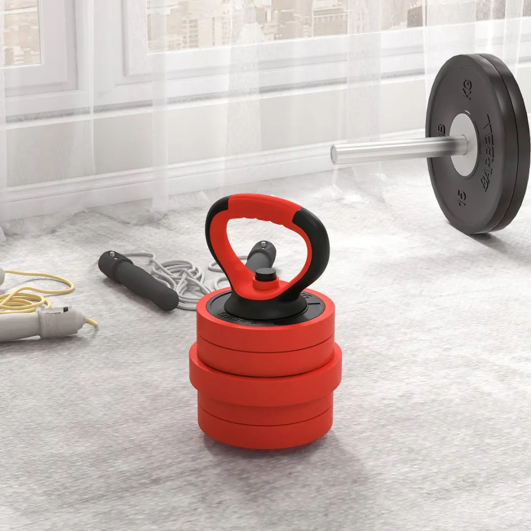 ECTEATOY 4-in-1 Halterset 20kg - Rood