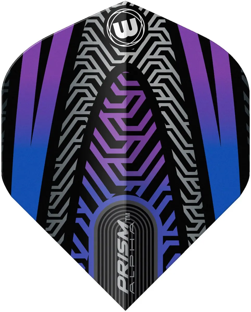 Winmau Prism Alpha Black Blue V2 Dart Flights - 3 Stuks