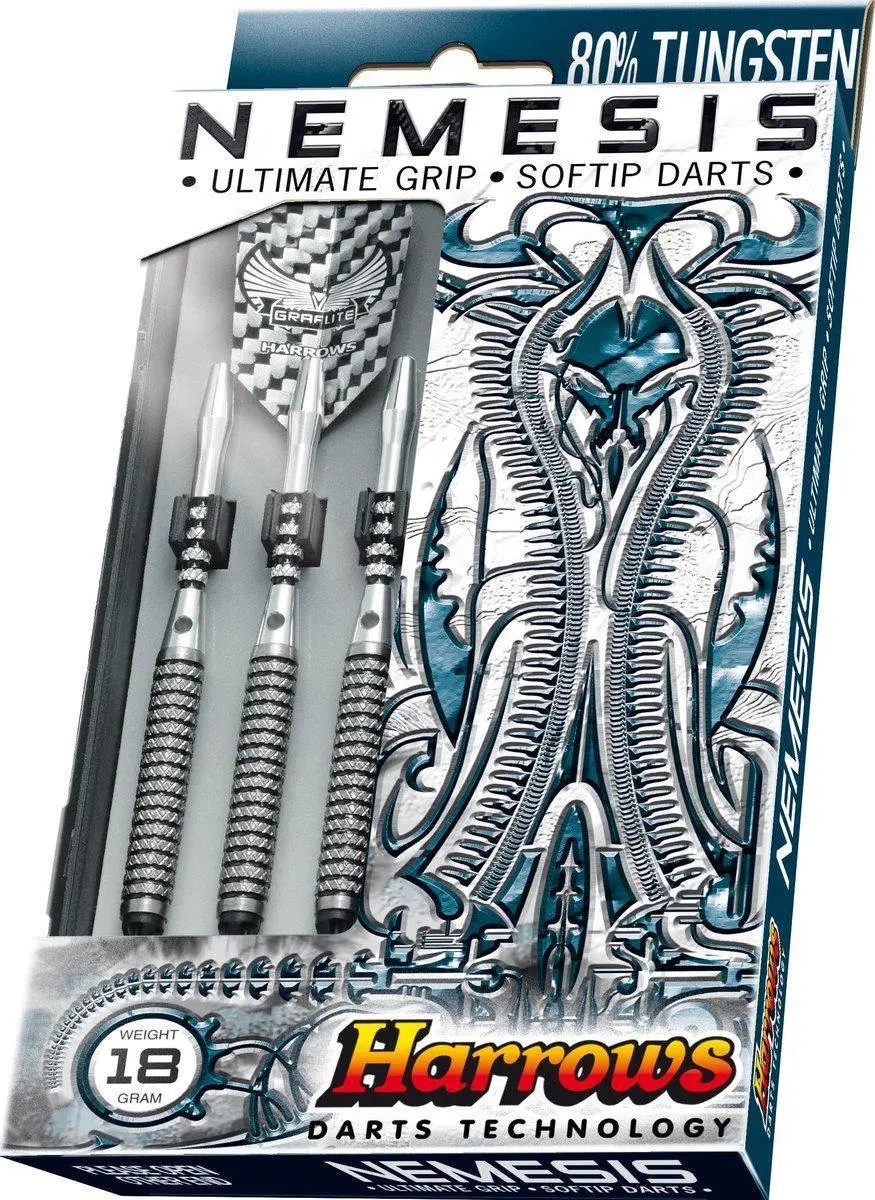 Harrows Nemesis Softip 16 GK - 3 Stuks - Grijs/Zwart - afbeelding 2 van 4