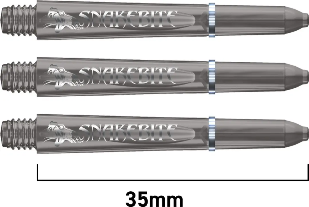 Red Dragon Snakebite Signature Black TC710 Dart Shafts - 3 Stuks
