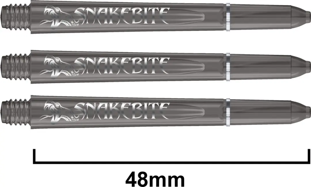 Red Dragon Snakebite Signature Black TC710 Dart Shafts - 3 Stuks