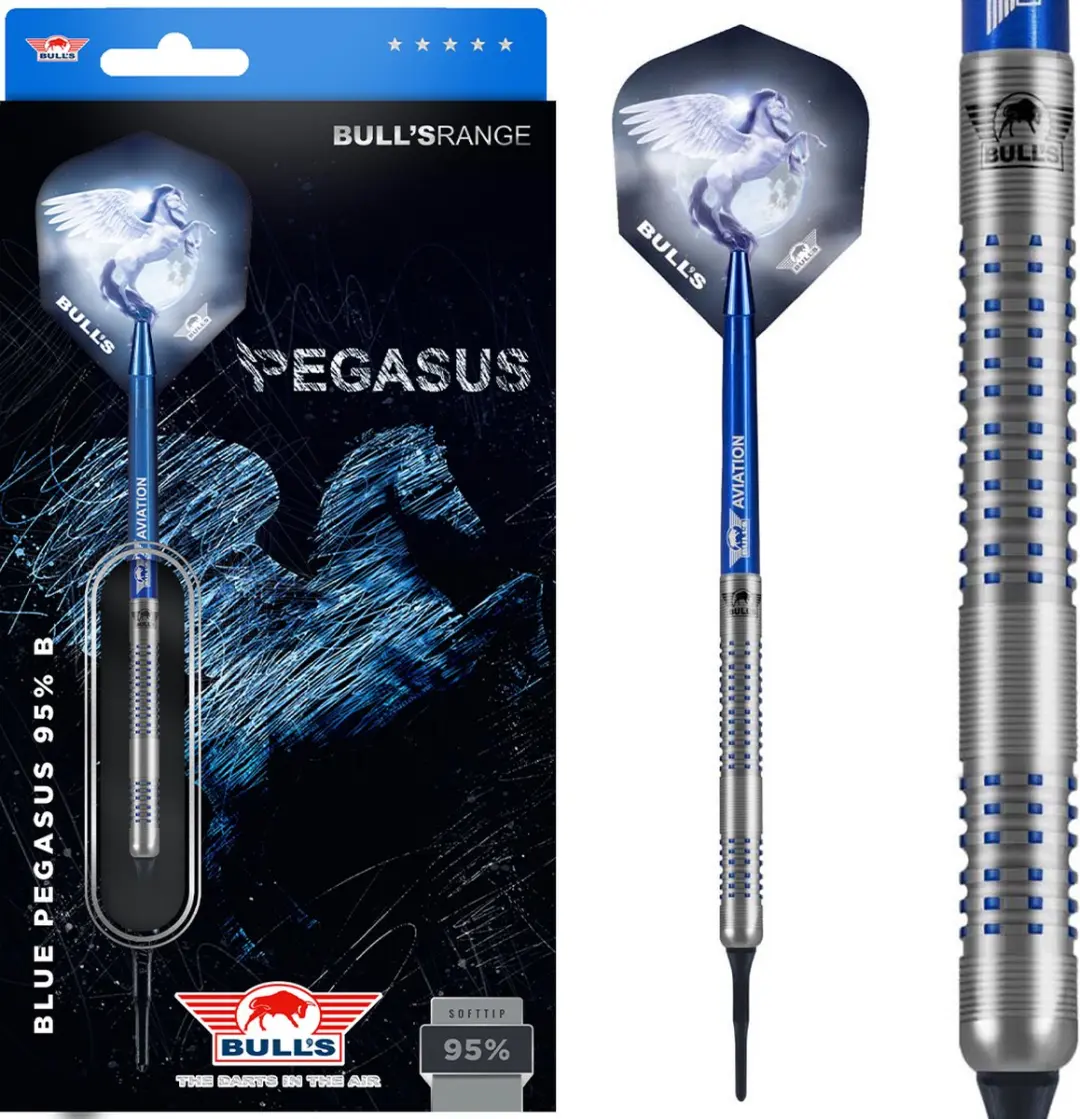 Bull's Blue Pegasus B Softtip Dartpijlen 20g - 3 Stuks
