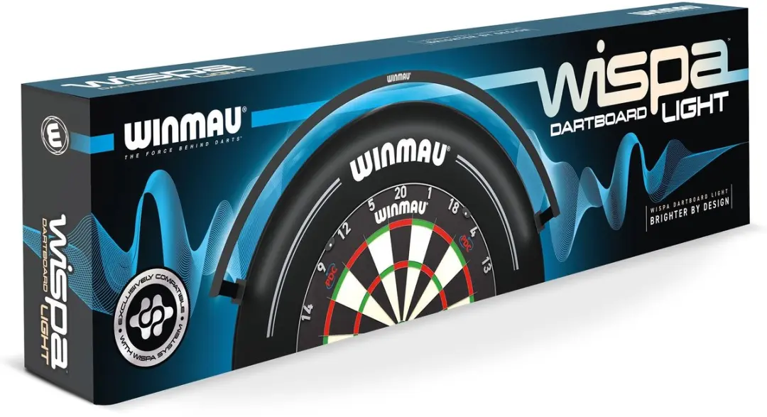 Winmau Wispa Dartbordverlichting - Zwart/Wit
