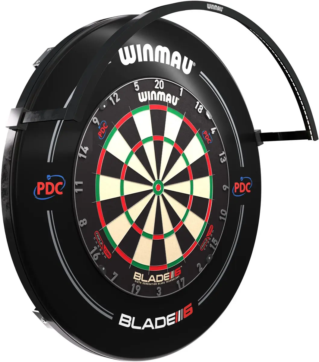 Winmau Wispa Dartbordverlichting - Zwart/Wit - afbeelding 6 van 6