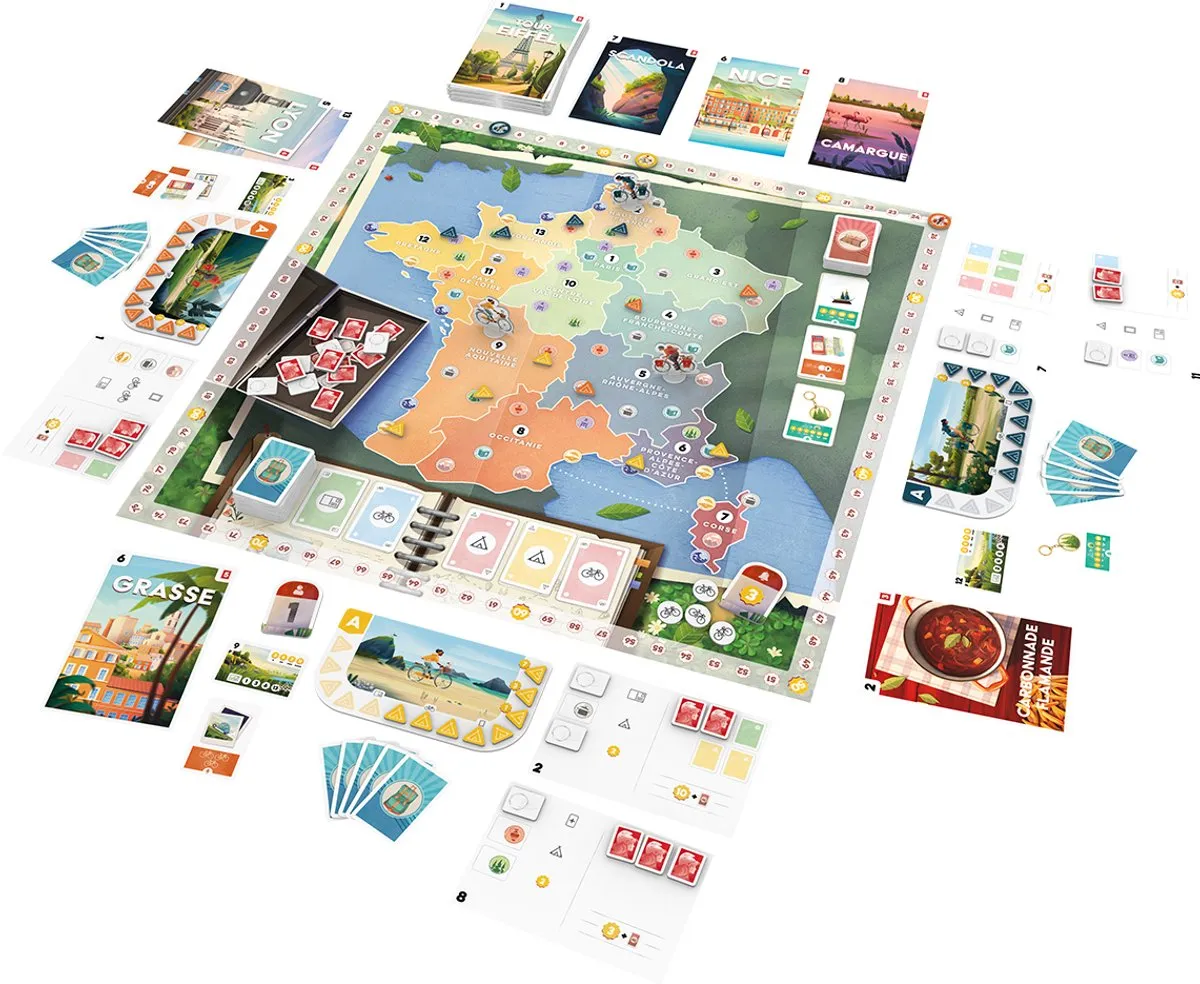 999 Games Hop! Op de Fiets Strategisch Bordspel - Solo Variant - 1-4 Spelers