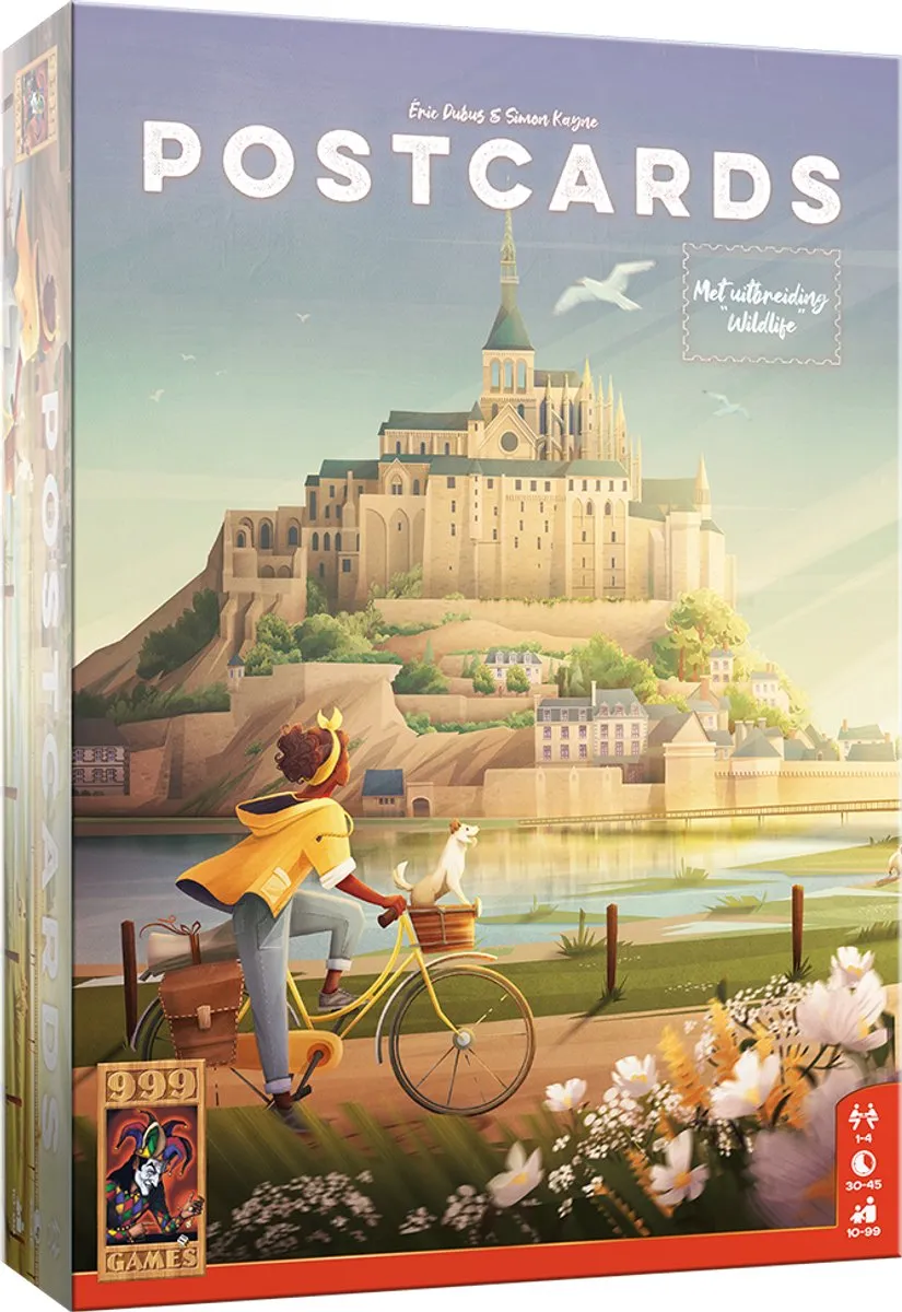 999 Games Hop! Op de Fiets Strategisch Bordspel - Solo Variant - 1-4 Spelers