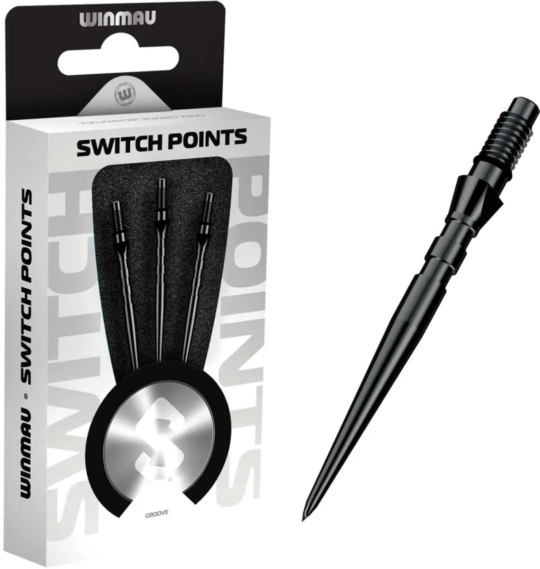 Winmau Switch Point Groove Zwart 40mm