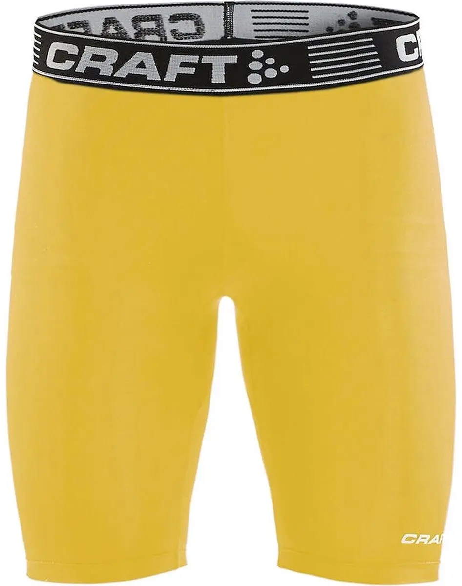 Craft Pro Control Compressieshort Geel