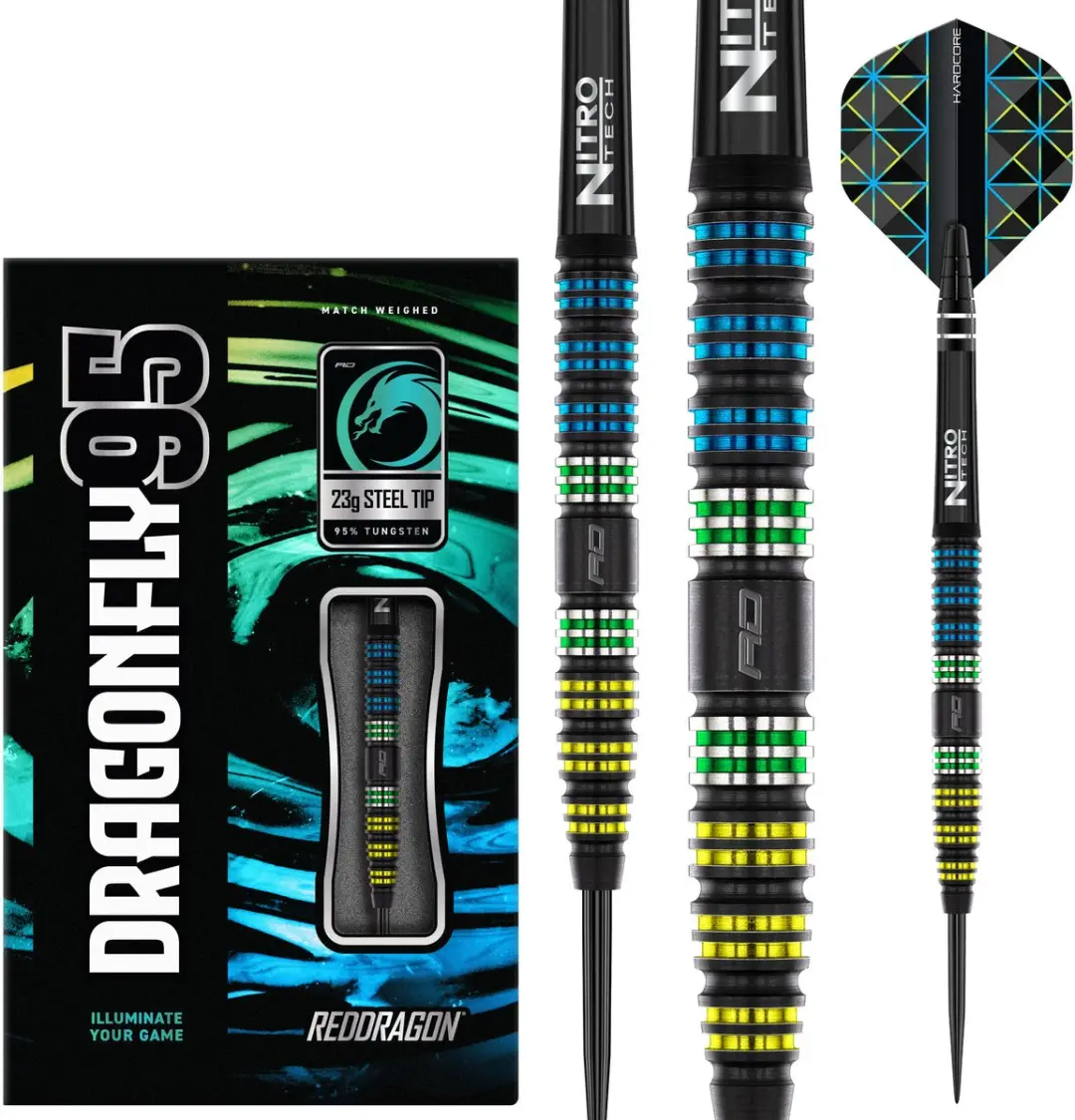 Red Dragon Dragonfly Black Tapered Dartpijlen 3 Stuks