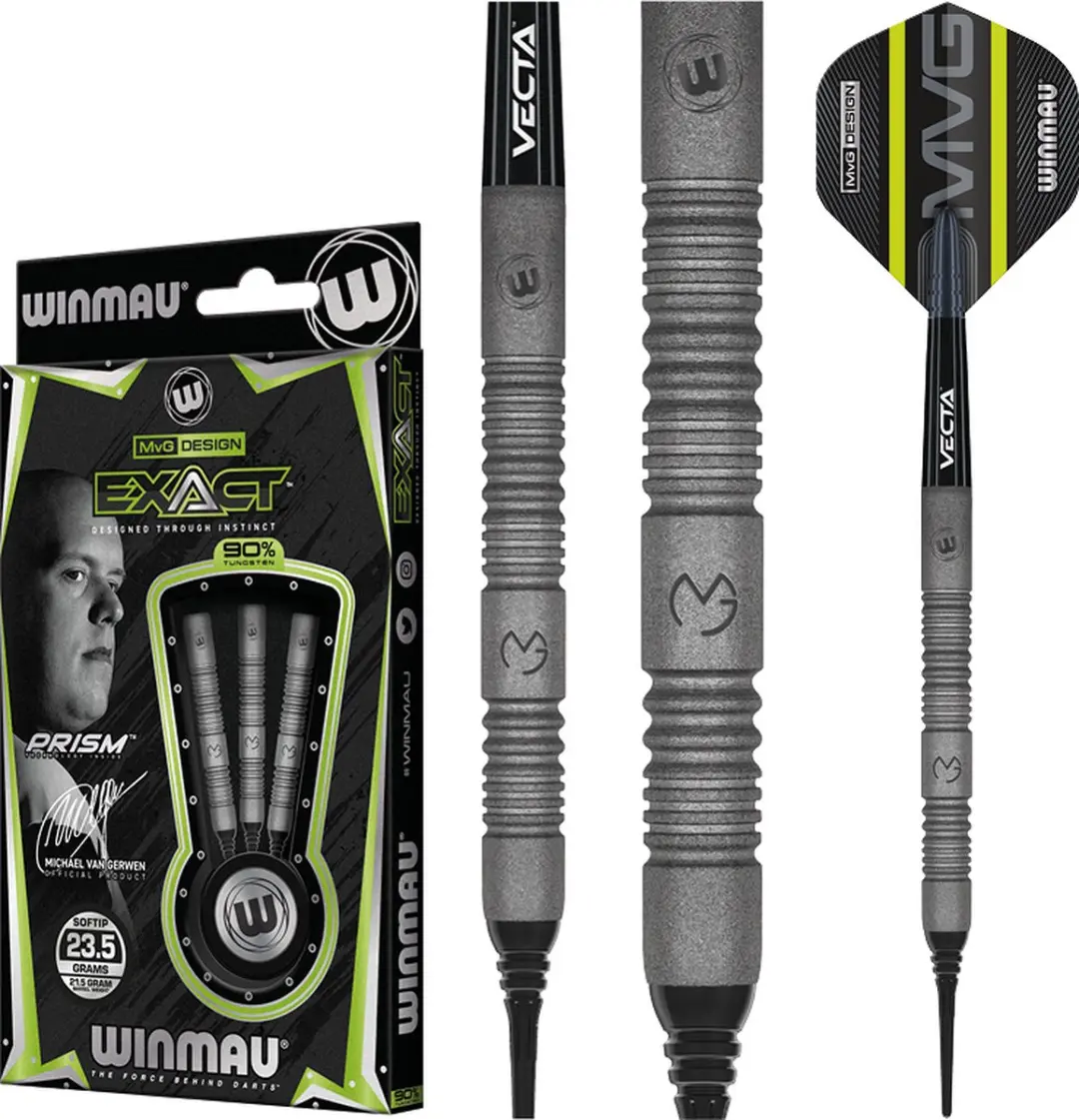 Winmau Michael van Gerwen Exact 90% Soft Tip Darts - 3 Stuks - afbeelding 6 van 6