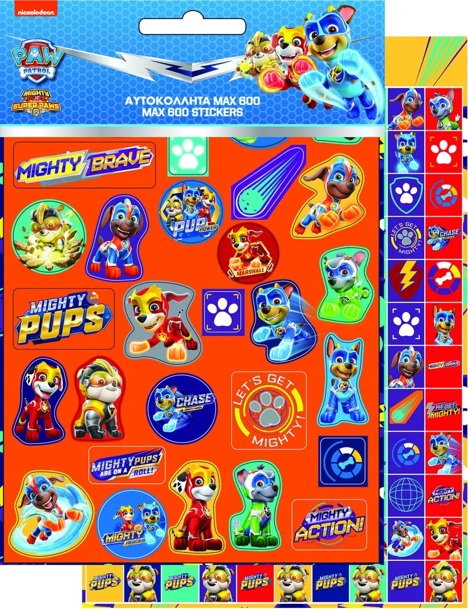 PAW Patrol Stickervel Junior 600-delig