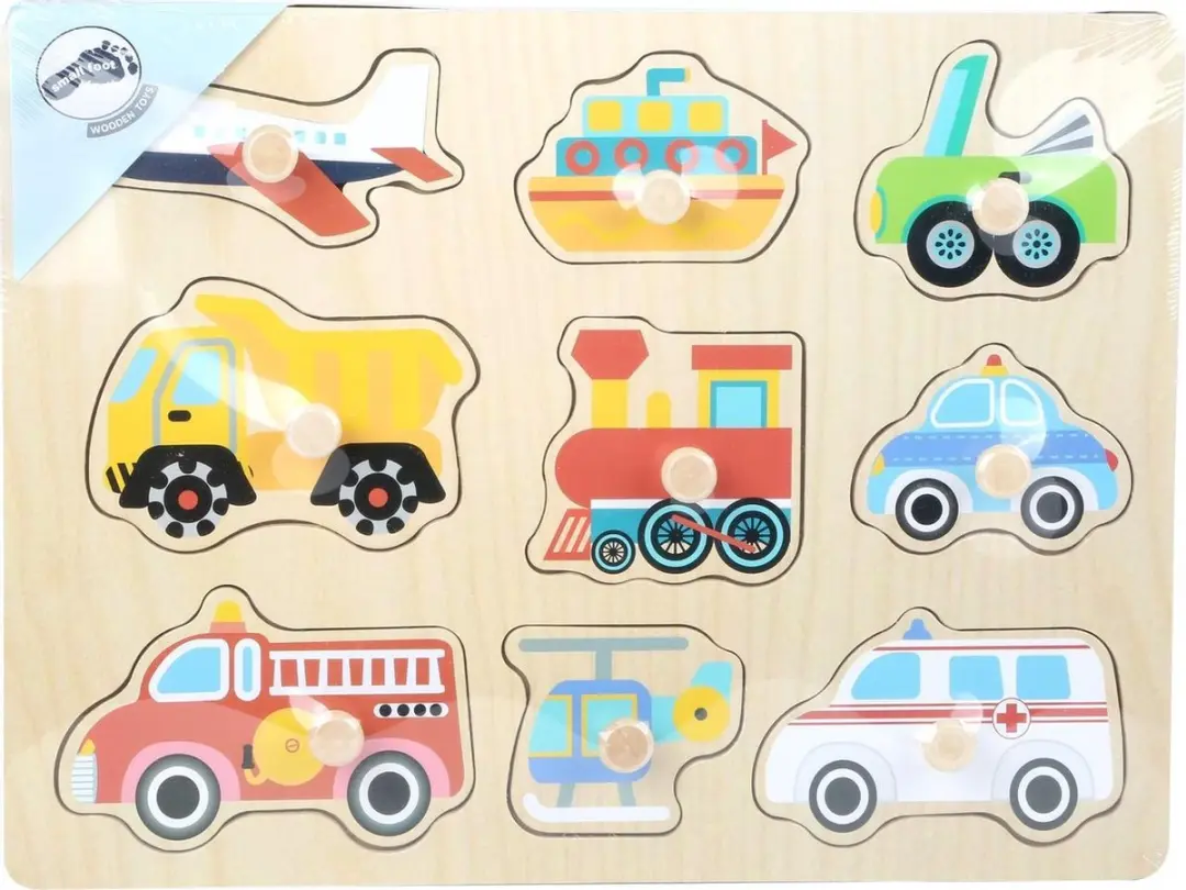 Small Foot Puzzel Voertuigen 9-delig Multicolor