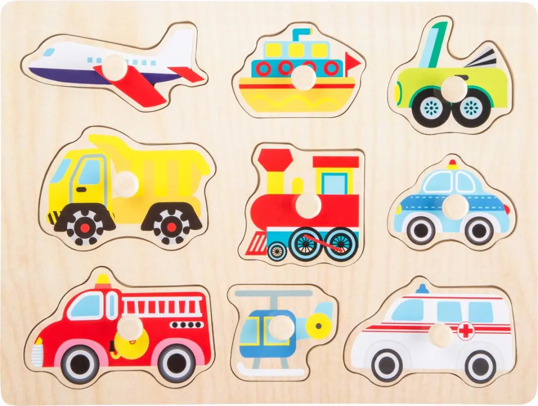Small Foot Puzzel Voertuigen 9-delig Multicolor