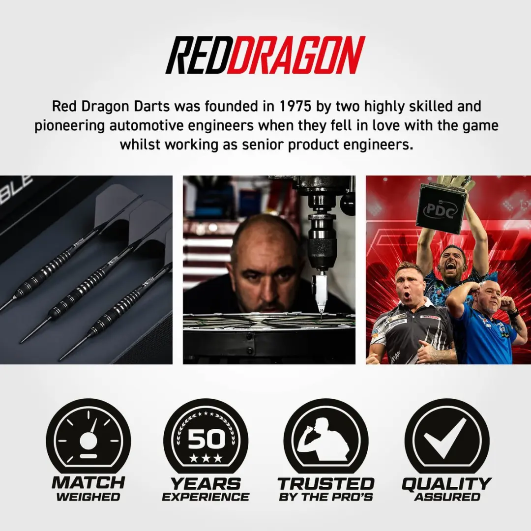 Red Dragon Sable Black Parallel Switch Point Dartpijlen - 3 Stuks