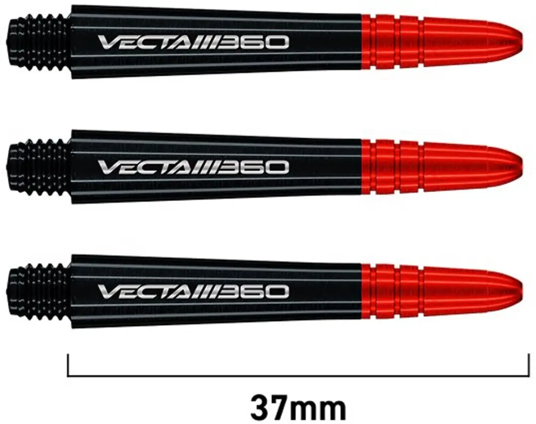 Winmau Vecta Blade 360 Dart Shafts 3 Stuks - Rood/Zwart