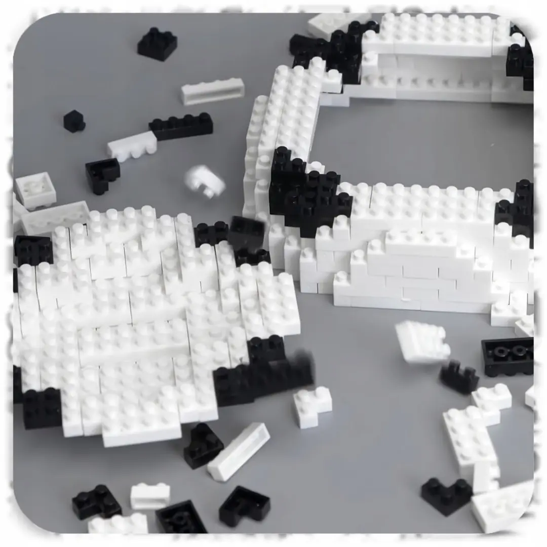 Pixel Markless 3D Voetbalbouwstenenset - 800 Stuks - afbeelding 2 van 4