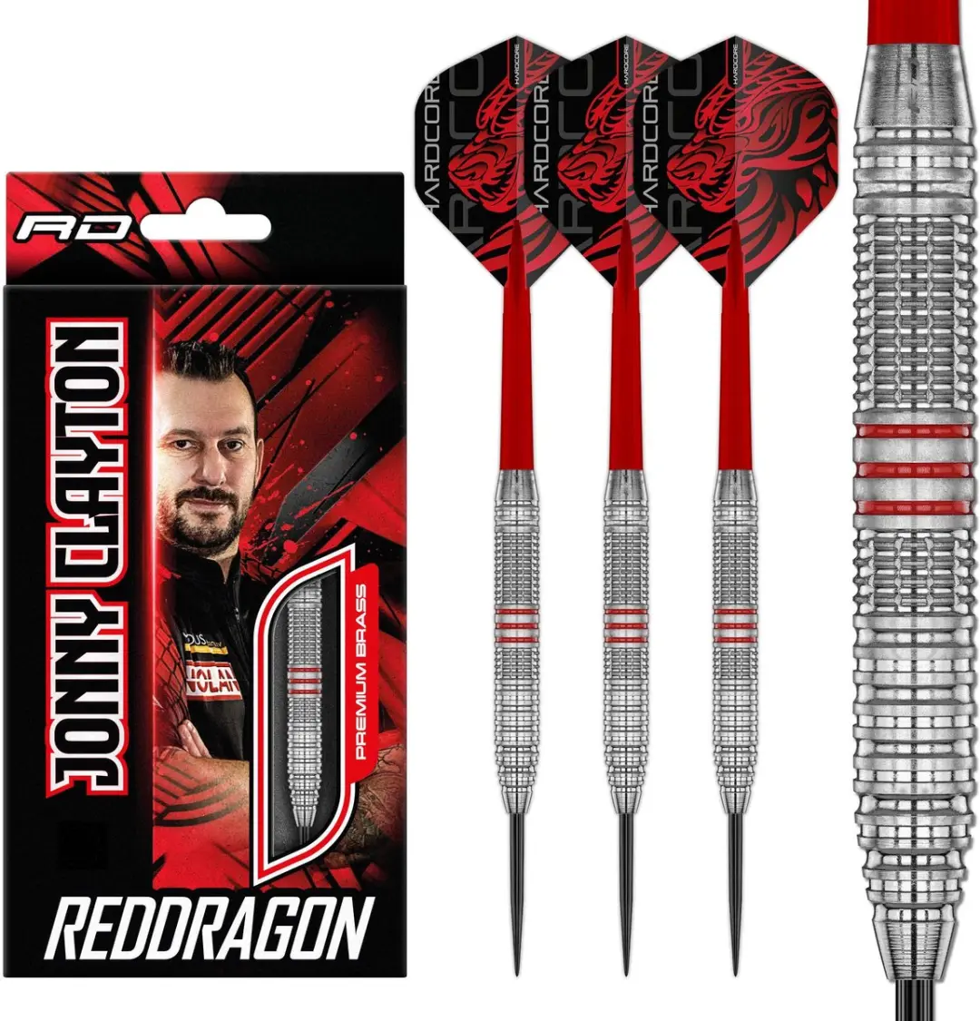 Red Dragon Jonny Clayton Brass Signature Edition Dartpijlen - 3 Stuks