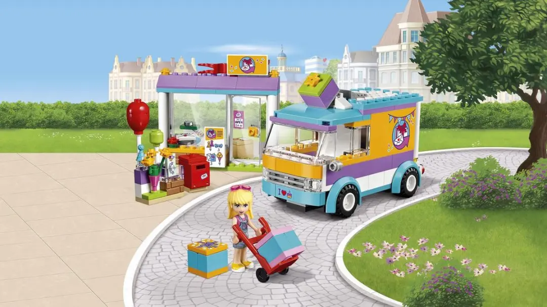 LEGO Friends Heartlake Pakjesdienst 41310 - 185 Stukken - Paars