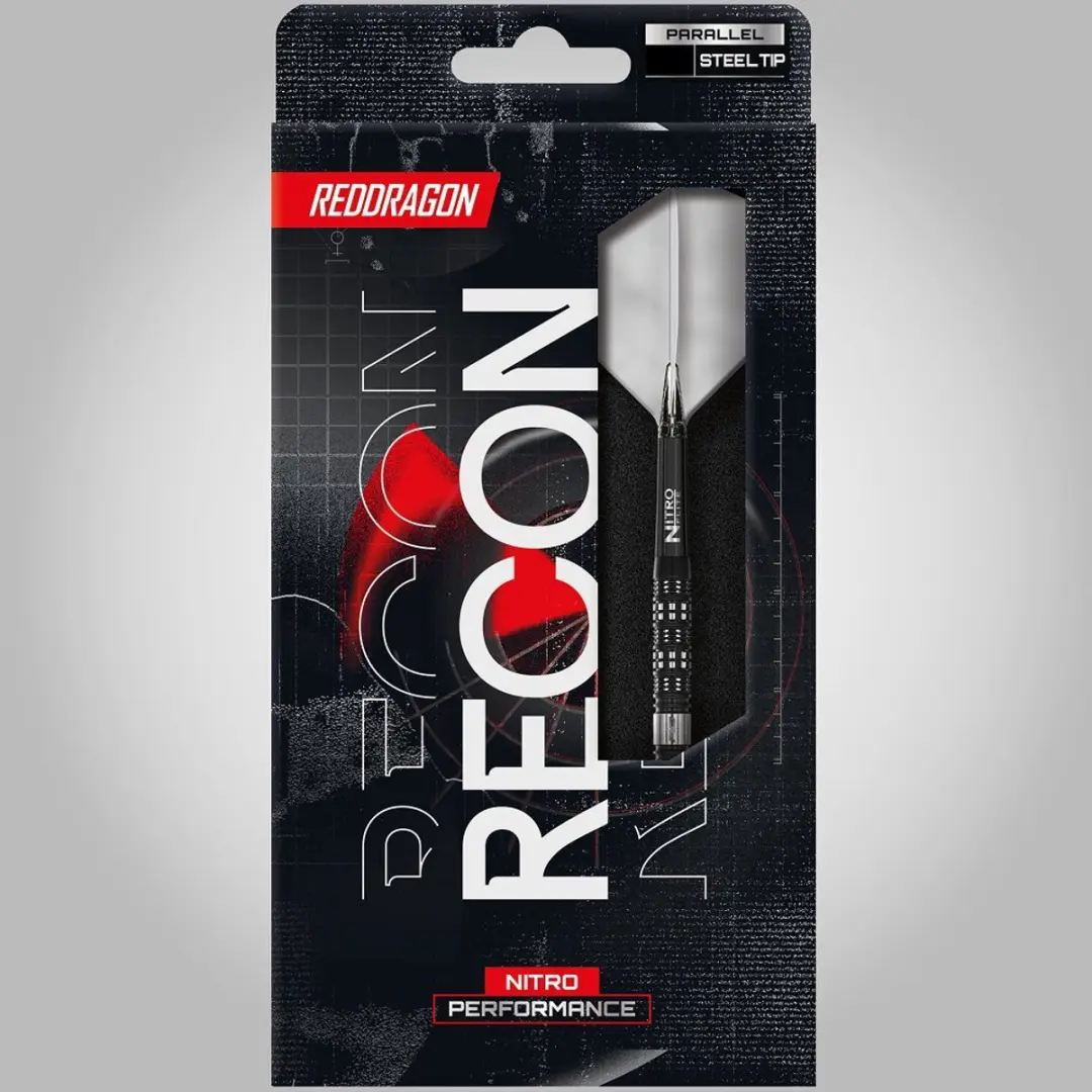 Red Dragon Recon Parallel Dartpijlen 3 Stuks - Zilver/Zwart