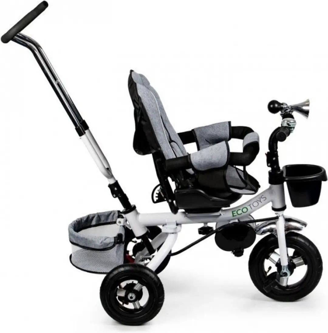 ECOTOYS Duw-wagen Loopfiets Multifunctionele Driewieler - Grijs