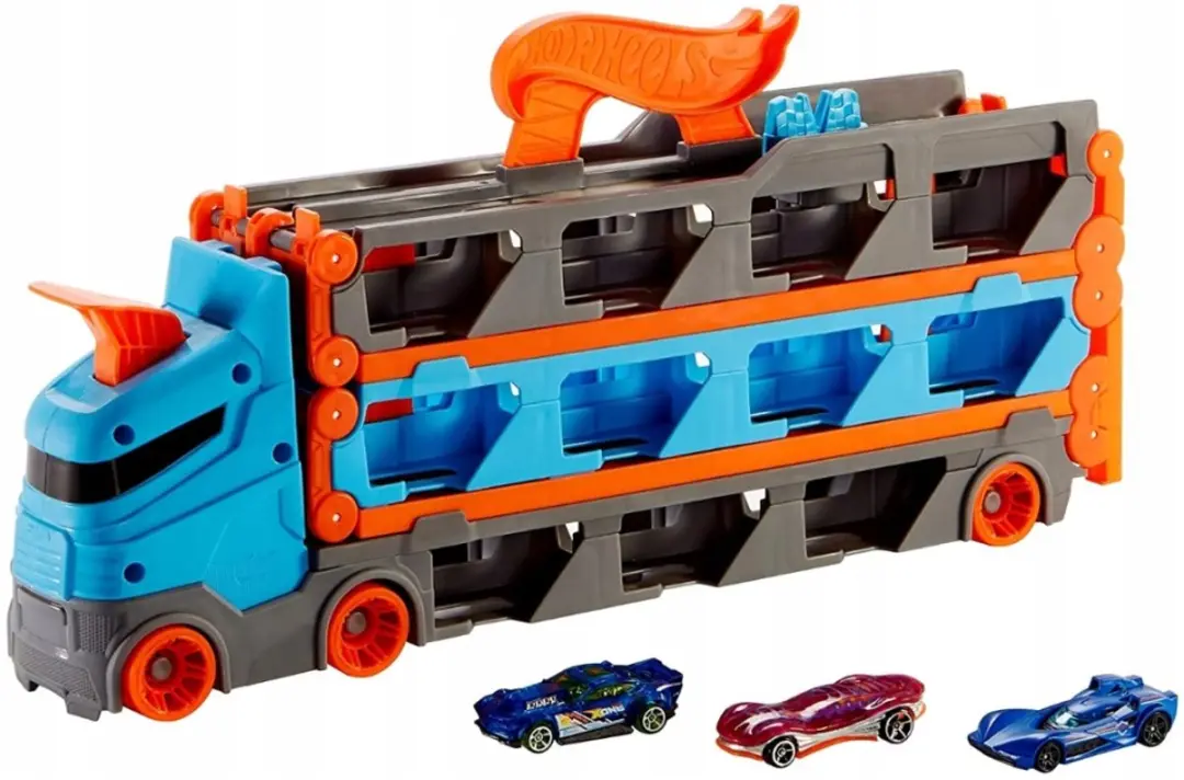Hot Wheels Transporter 2-in-1 Racebaanset - 3 Auto's